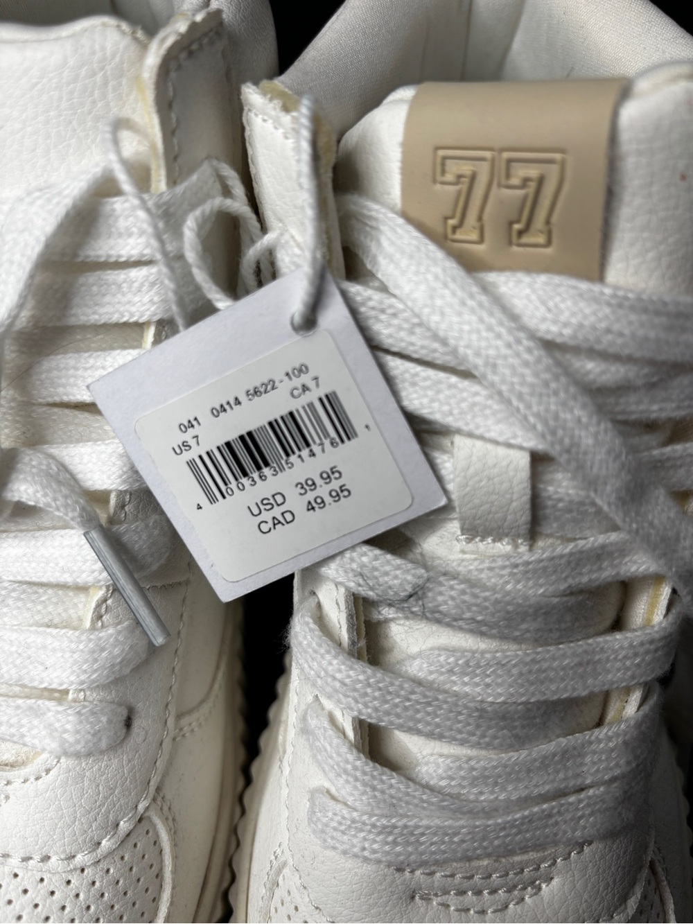 American Eagle Outfitters White High-Top Sneakers - Picture 2 of 5
